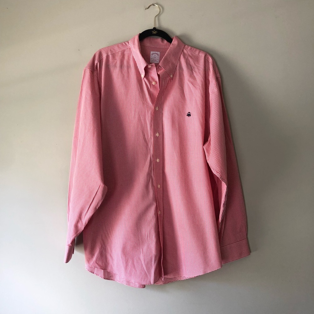 Brooks Brothers Micro-Gingham Dress Shirt Size XL